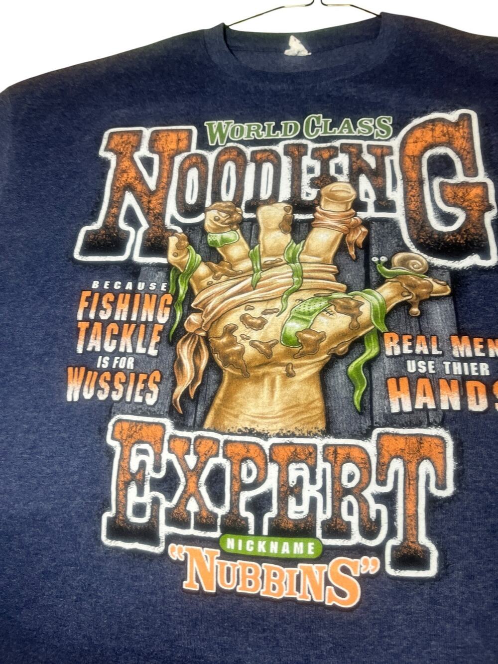 Men's Delta Pro Weight "World Class Noodling Expert" T Shirt, Fun Fishing T, 2X